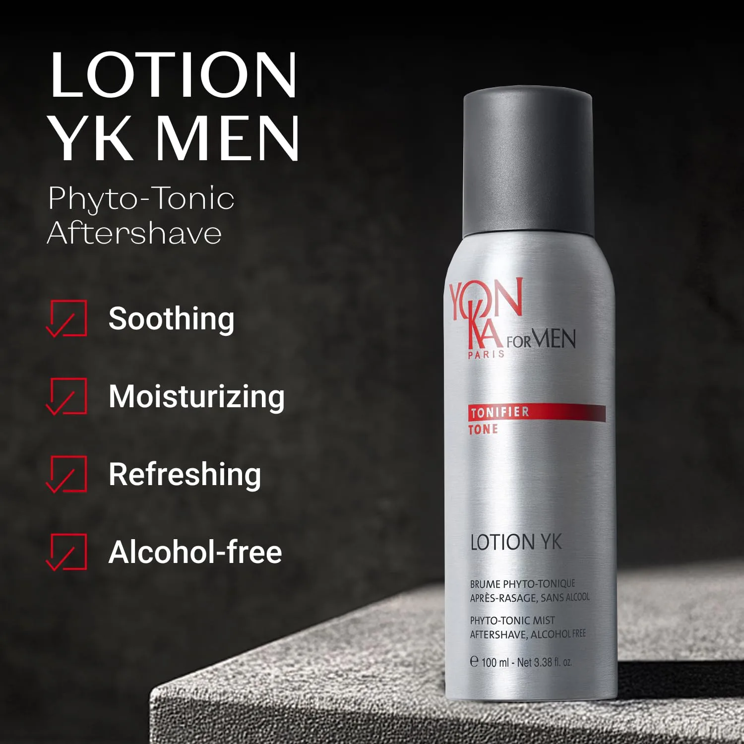 Лосьон для мужчин Yonka Phyto-Tonic | Безалкогольный спрей после бритья и успокаивающий тоник | Восстанавливающий ежедневный уход для всех типов кожи | 100 мл — фото 2