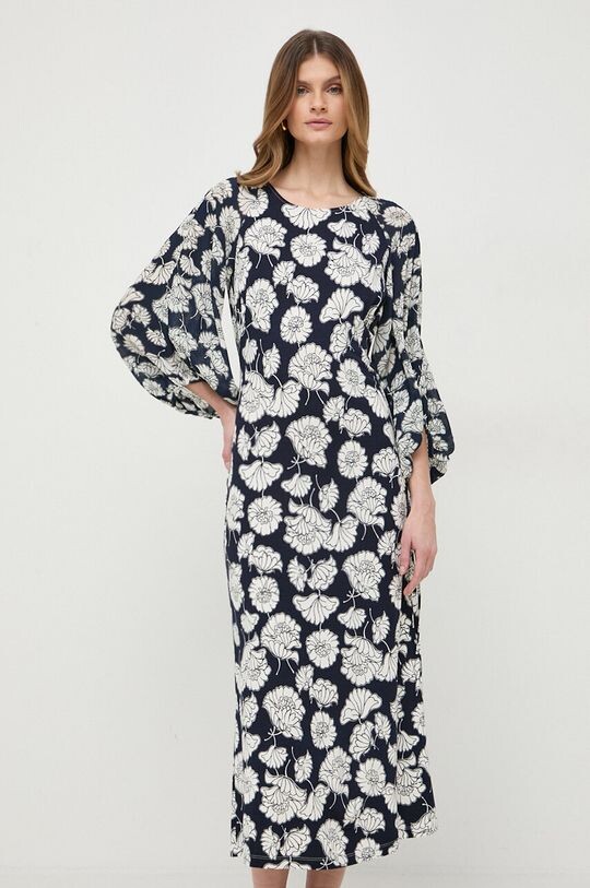 

Платье с добавлением шелка Weekend Max Mara, темно-синий