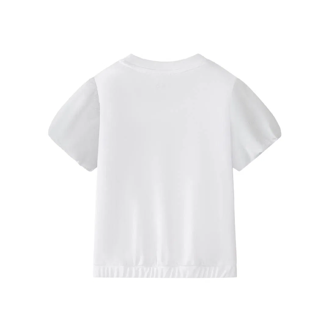 Футболка с круглым вырезом FILA KIDS белая — фото 3