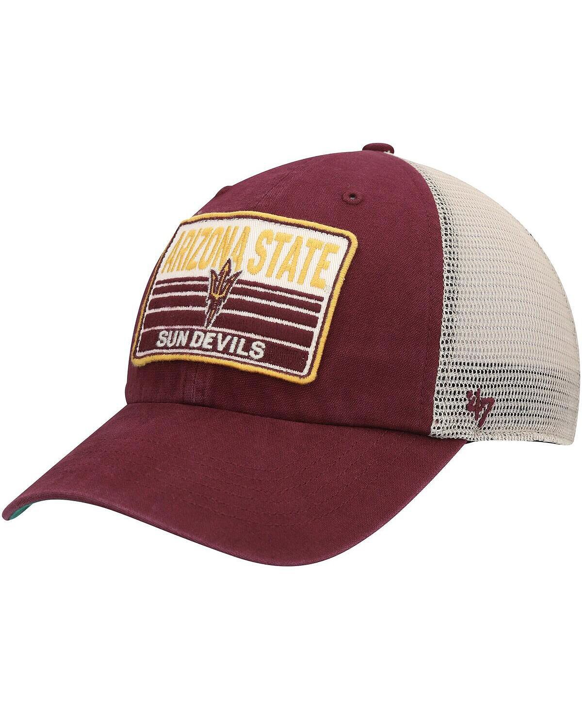 

Мужская бордовая кепка Arizona State Sun Devils Four Stroke Clean Up Trucker Snapback '47 Brand