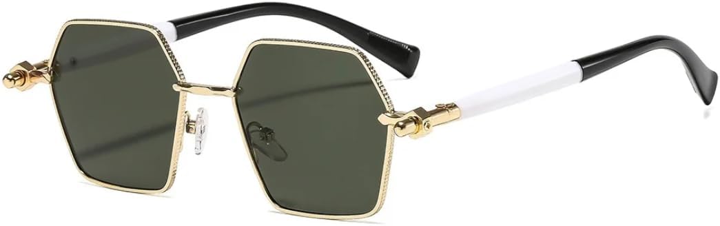 

Солнцезащитные очки для мужчин и женщин - защита UV400 - градиентные линзы, металлические шарниры, круглая оправа, для занятий спортом на открытом воздухе и вождения DSVIGF, Green