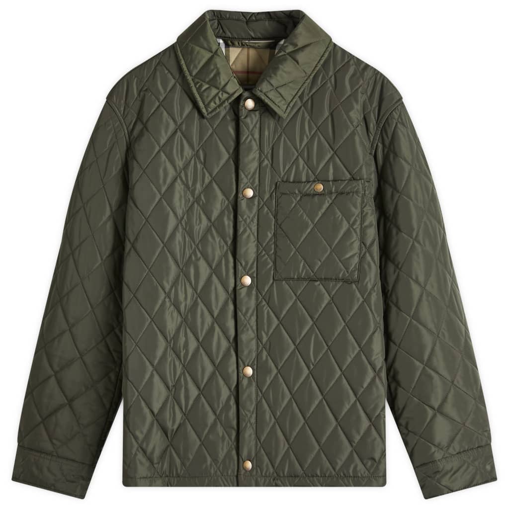 

Стеганая рубашка-куртка Burberry, цвет shale