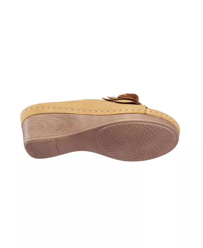 Женские босоножки Tokyo Floral Wedge GC Shoes, желтый — фото 4