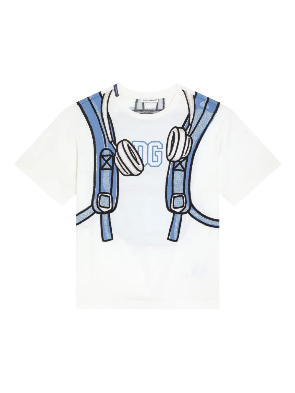 

Футболка с графичным принтом Dolce & Gabbana Kids, белый