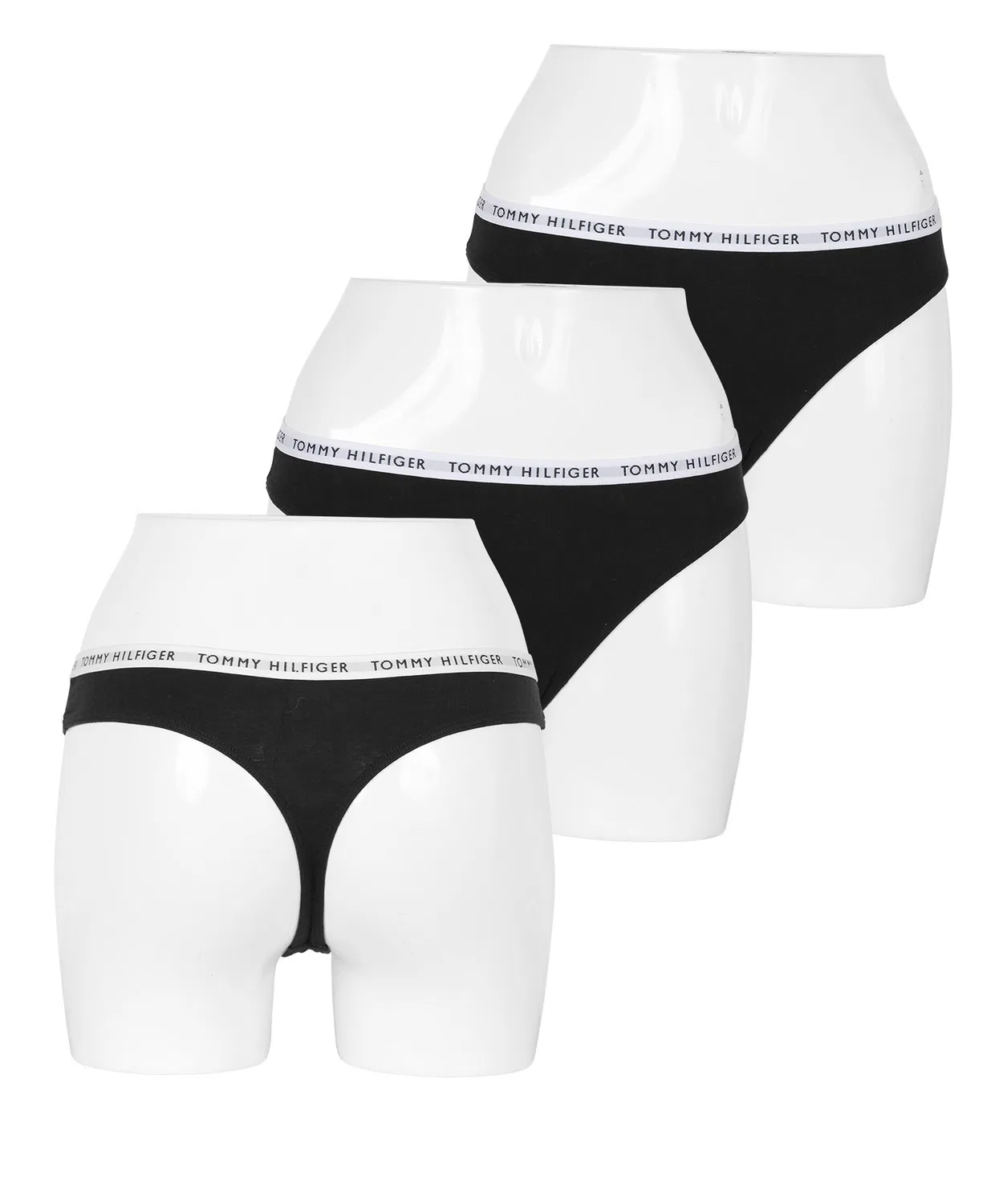 Трусы T-бэк 3 шт Tommy Hilfiger хлопок черный