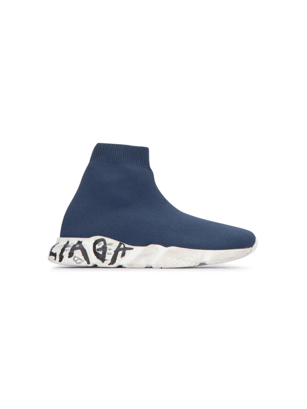 Высокие кроссовки Speed 2.0 Balenciaga Kids, синий — фото 2