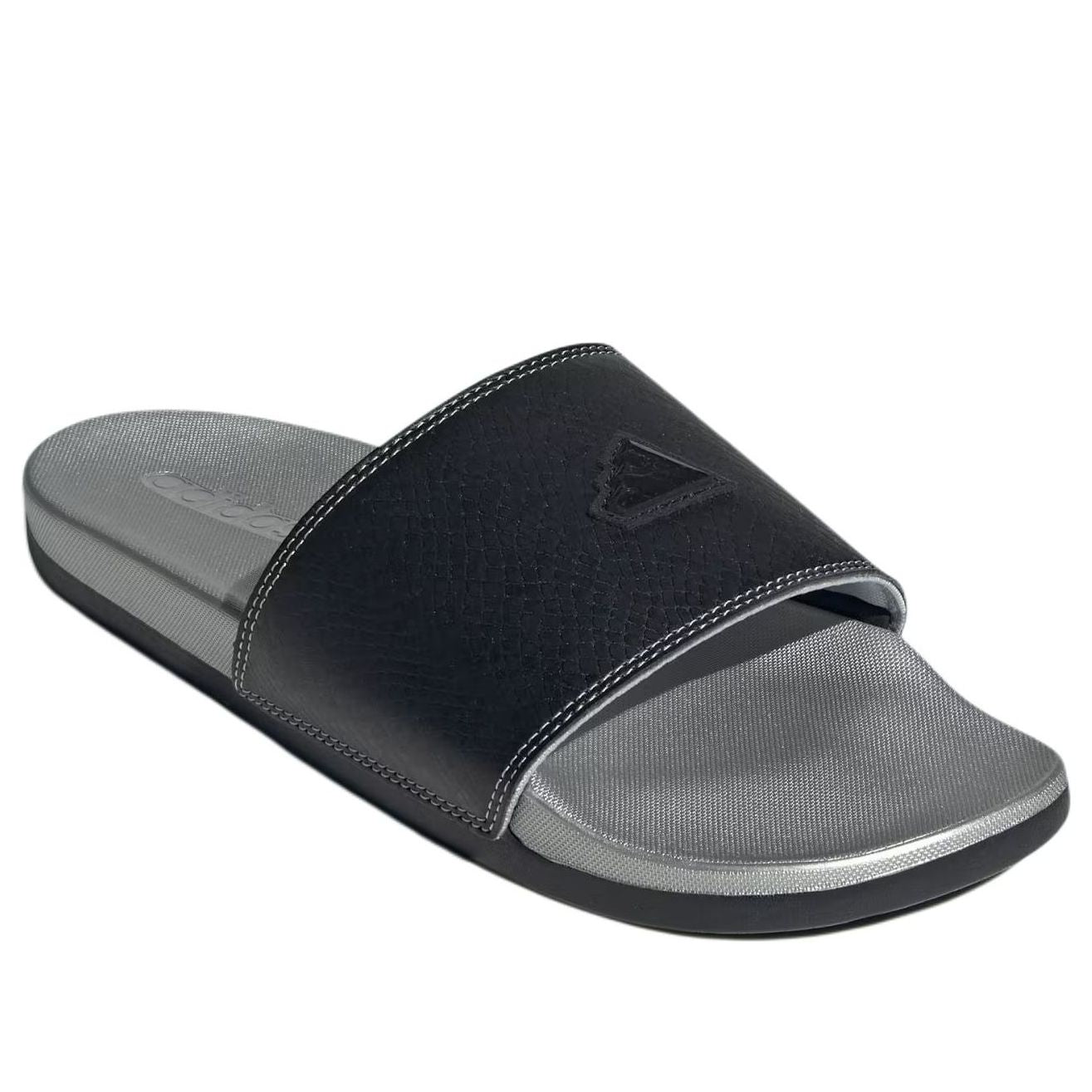 Шлепанцы adidas Adilette Comfort Slides ' Black Silver Metallic' — фото 3