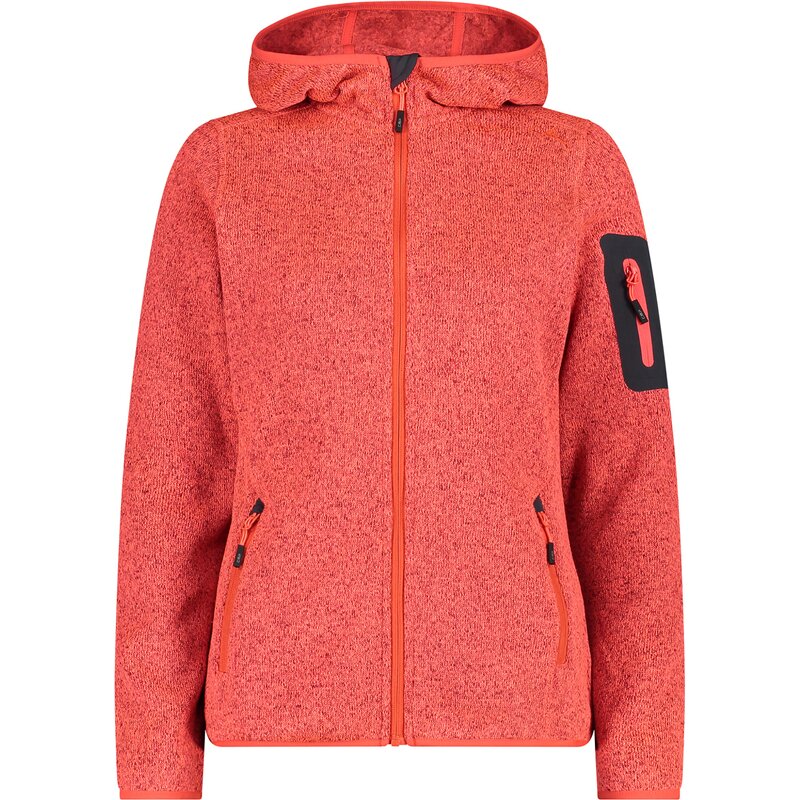 

Нижняя куртка с капюшоном, флисовая кофта, трикотажная Cmp, красный