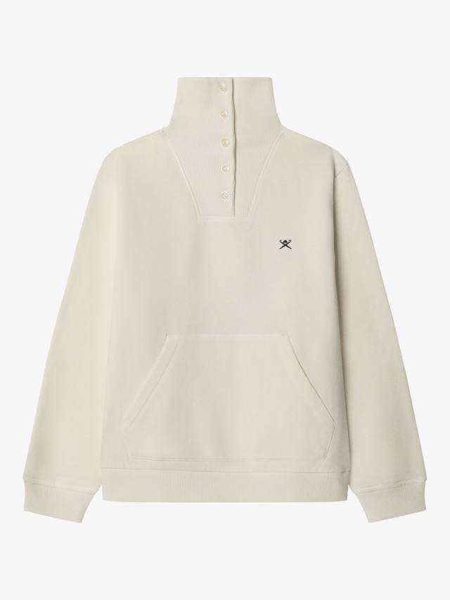 

Детский хлопковый свитшот с воротником-воронкой Hackett London, Optic White