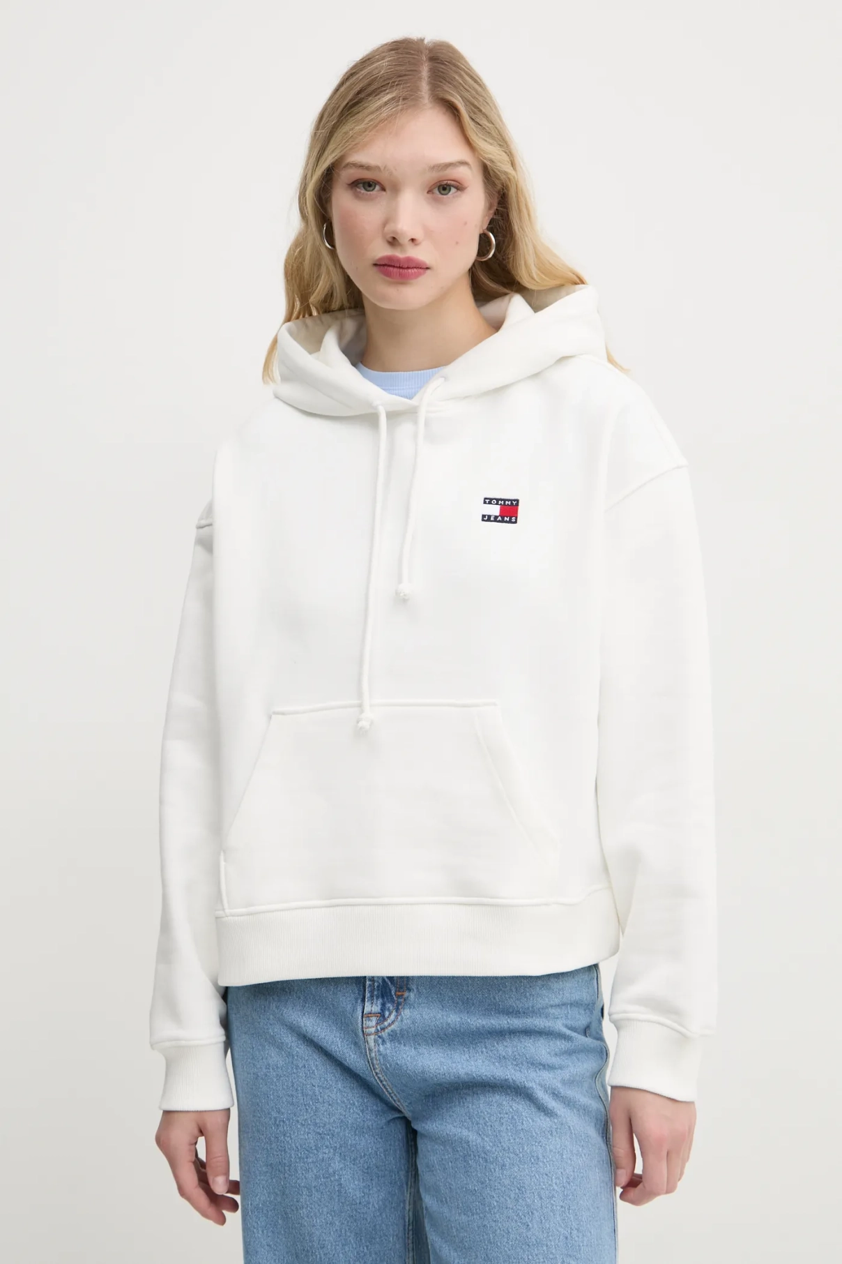 

Хлопковая толстовка Tommy Jeans, бежевый