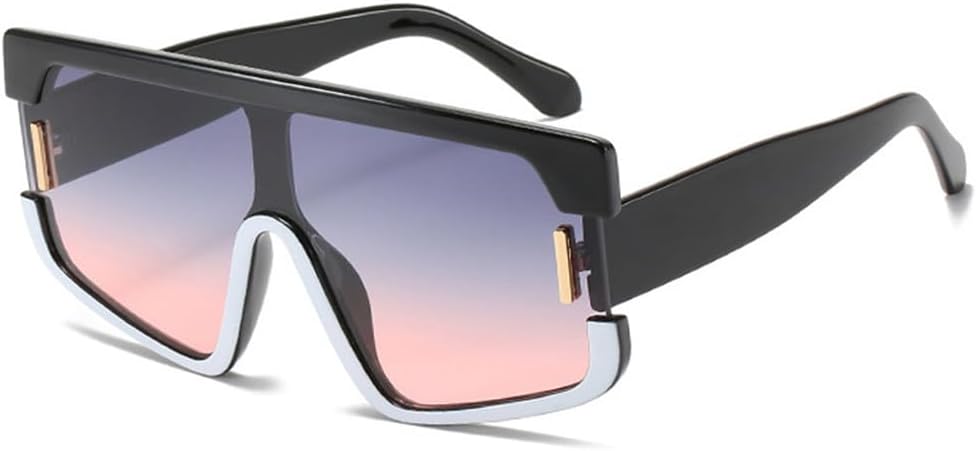 

Большие солнцезащитные очки с градиентным переходом цвета для женщин, сине-серые, в стиле панк, для занятий спортом на открытом воздухе, бега и езды на велосипеде generic, Gray Pink Lens