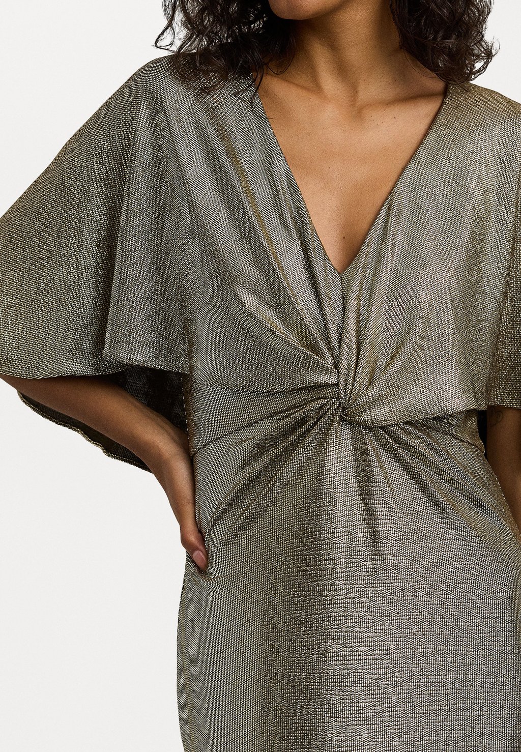 

Одежда для особых случаев METALLIC KNIT TWIST-FRONT CAPE GOWN Lauren Ralph Lauren, зеленый