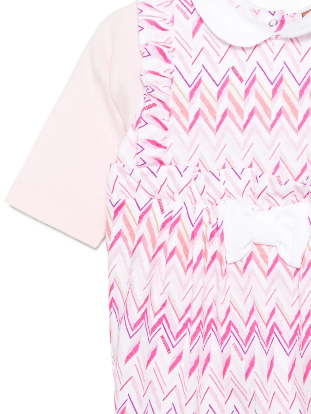 Комплект детского комбинезона с зигзагообразным узором (два комплекта) Missoni Kids, розовый — фото 2
