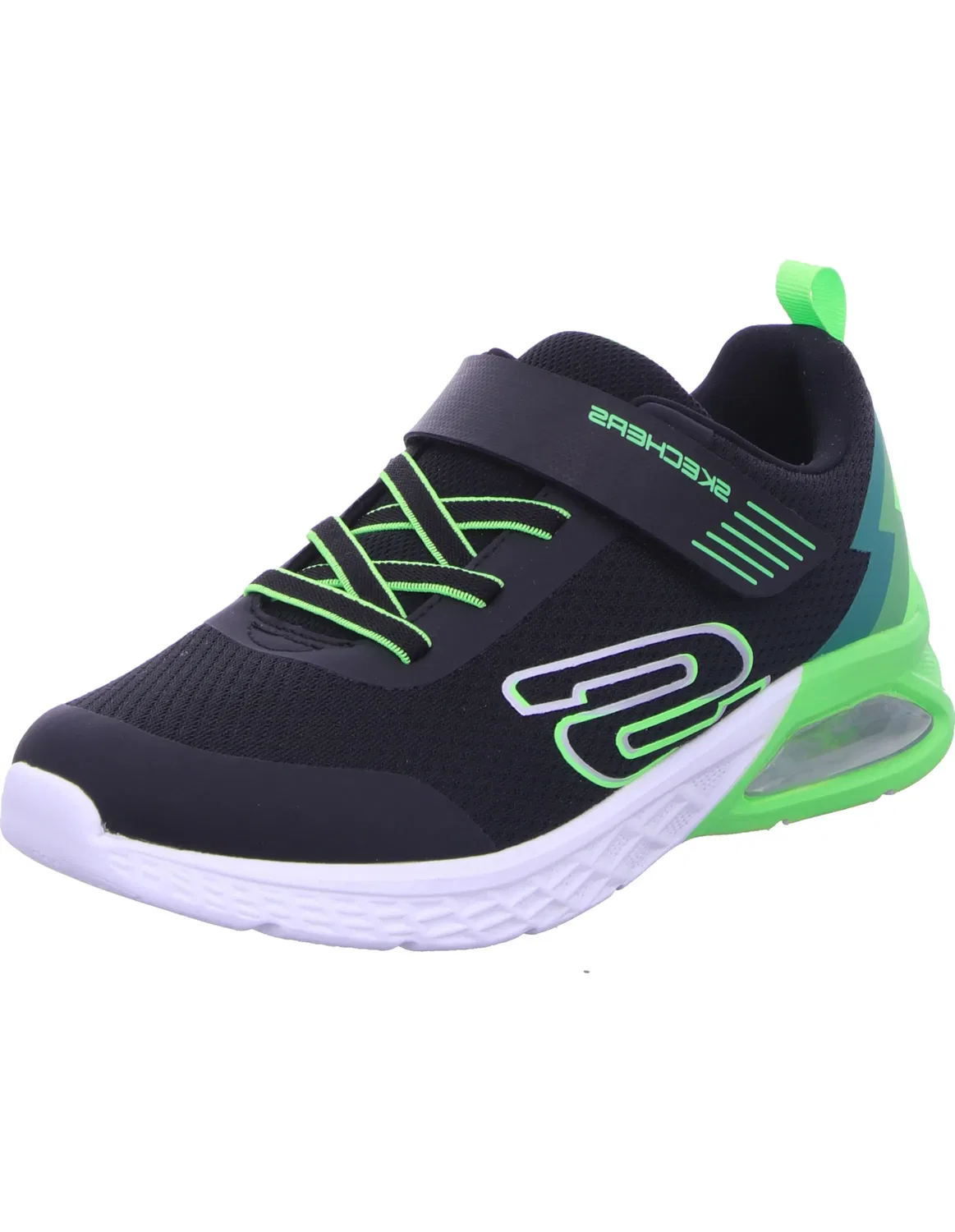 Полуботинки MICROSPEC MAX II, Skechers, черный/лайм