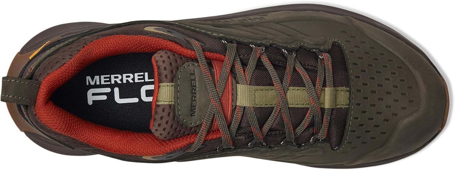 Мужские водонепроницаемые кожаные кроссовки Merrell Moab Speed 2, Olive — фото 2