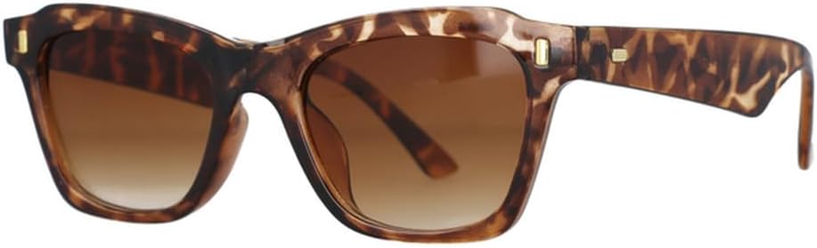 

Ретро-солнцезащитные очки «кошачий глаз» для женщин, с заклепками, роскошные солнцезащитные очки в винтажном стиле с зеркальными линзами, защита от УФ-излучения UV400 LVTFCO, Leopard