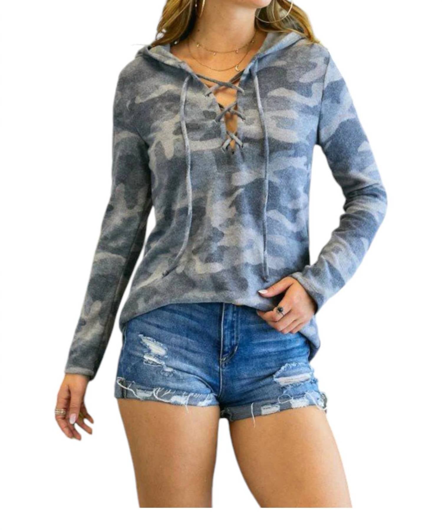 

Толстовка с капюшоном с камуфляжным принтом Adora, цвет camo print