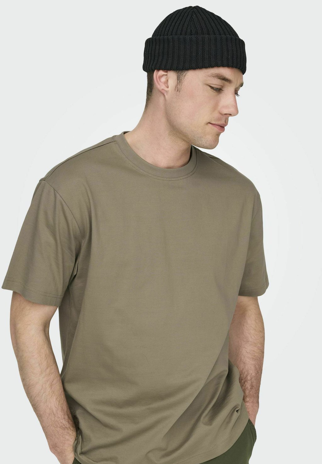 

Базовая футболка ONSFRED RLX SS TEE NOOS Only & Sons, бежевый