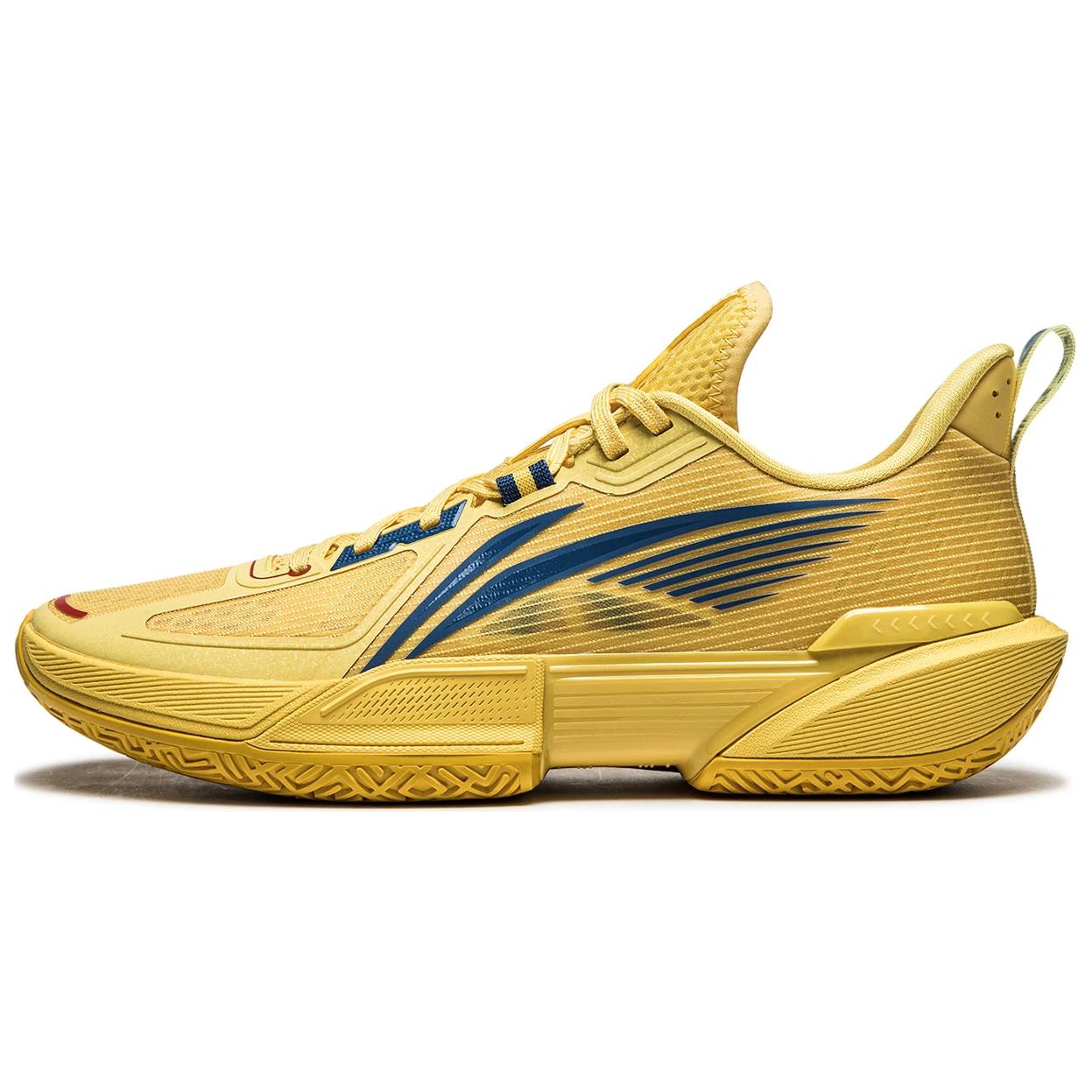 

Li-Ning Light Speed 20 Cushioning, износостойкие низкие баскетбольные кроссовки мужские желтые синие