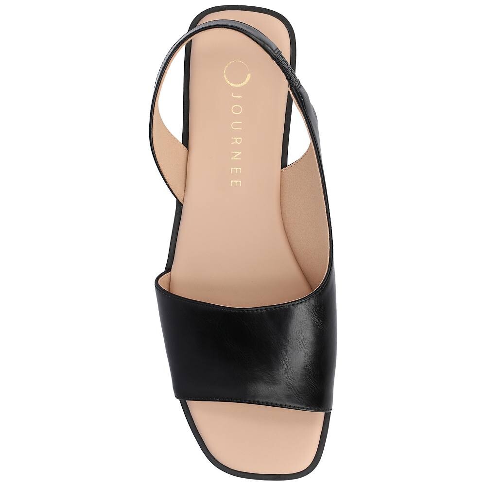 Женские сандалии Brinsley Tru Comfort из пеноматериала под крокодиловую текстуру Journee Collection с ремешком на спине и ремешком на спине Journee Collection, цвет Tan — фото 4