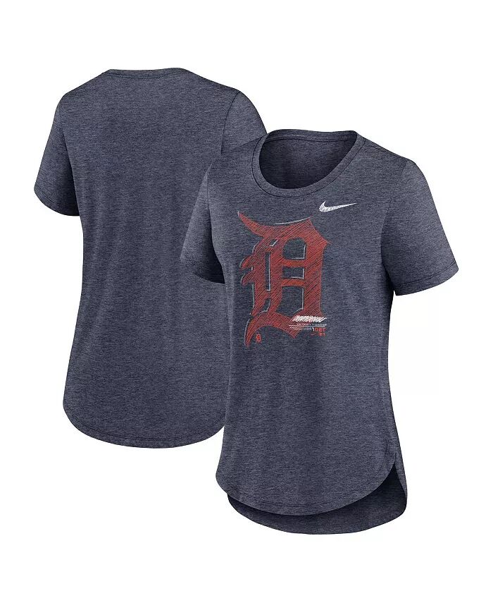 

Женская футболка Heather Navy Detroit Tigers Touch Tri-Blend Nike