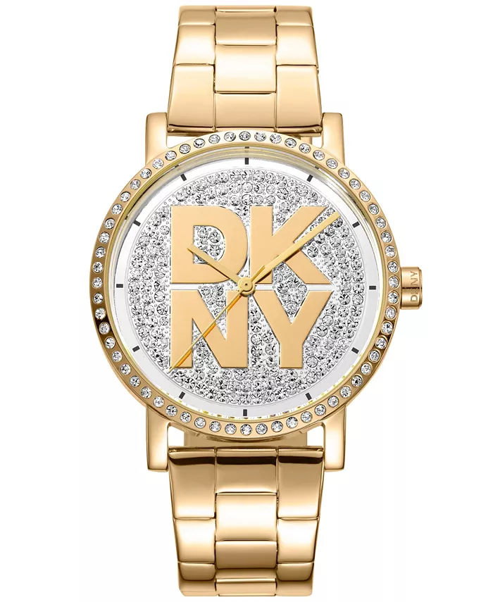 

Женские часы Soho Logo с браслетом из позолоченной нержавеющей стали, 36 мм DKNY