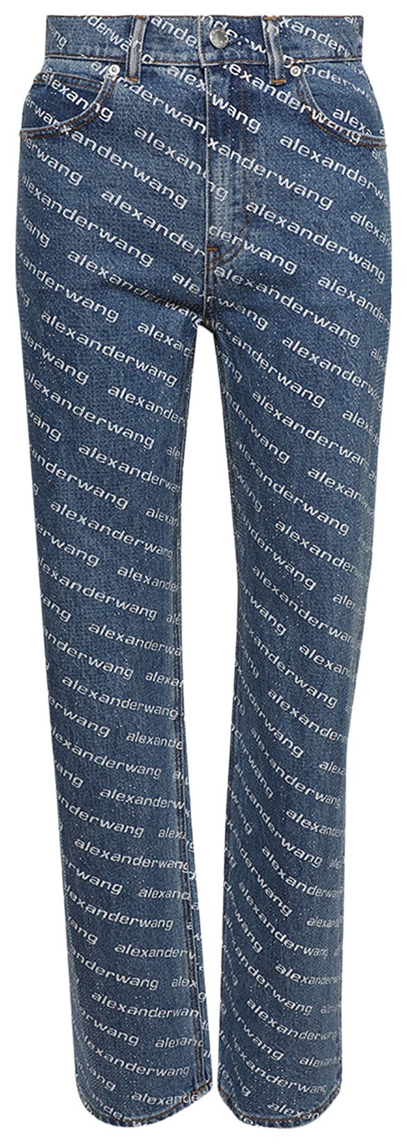 

Джинсы Alexander Wang Ez Logo Crystal Jeans, синий