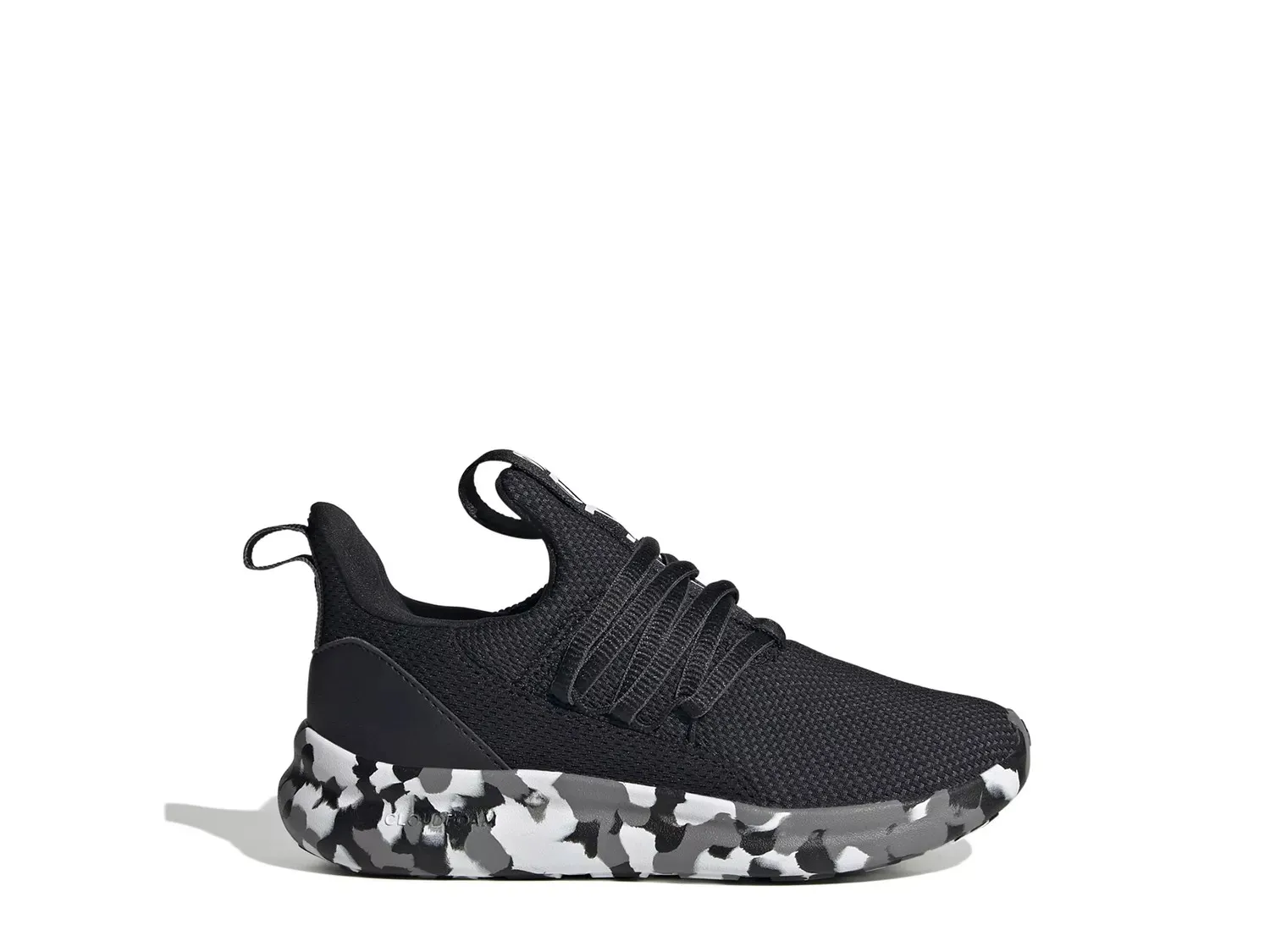 Кроссовки Adidas Lite Racer Adapt 7.0 Slip-On — детские, черные/белые — фото 3