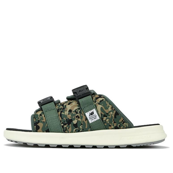 

Тапочки 330 series green camouflage slippers New Balance, зеленый