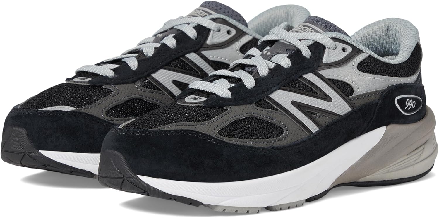 

Детские кроссовки New Balance 990 V6 на шнуровке, черный