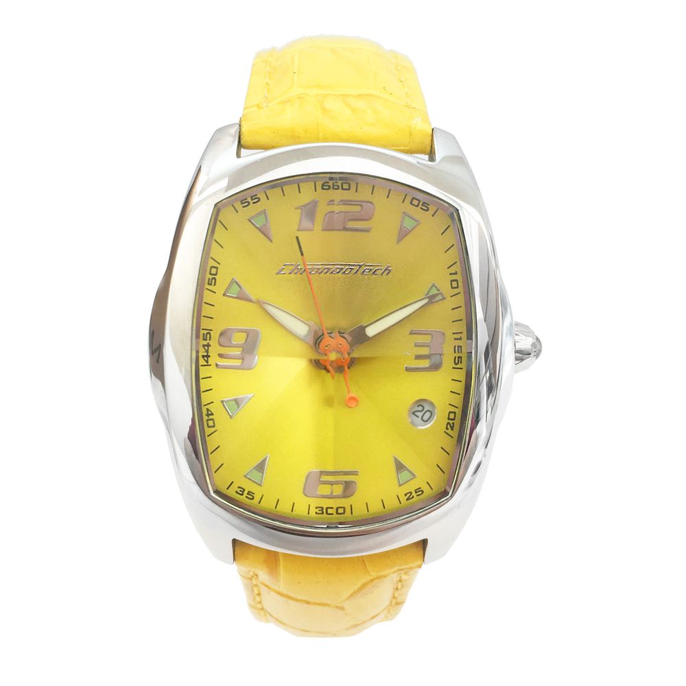 

Желтые кожаные часы Chronotech