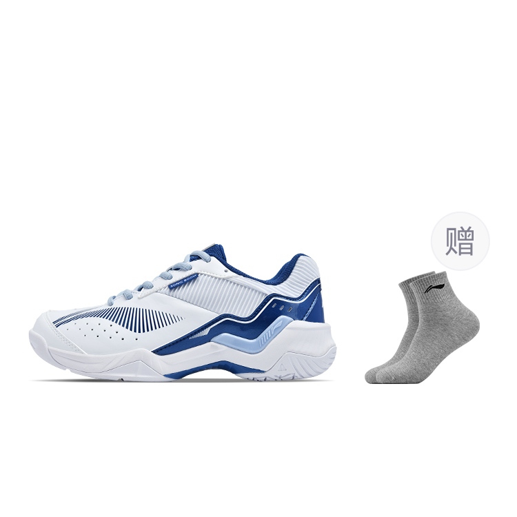 

Кроссовки для бадминтона Li-Ning Thunder Sonic Boom с амортизацией, противоскользящие, износостойкие, низкие, унисекс, бело-синие