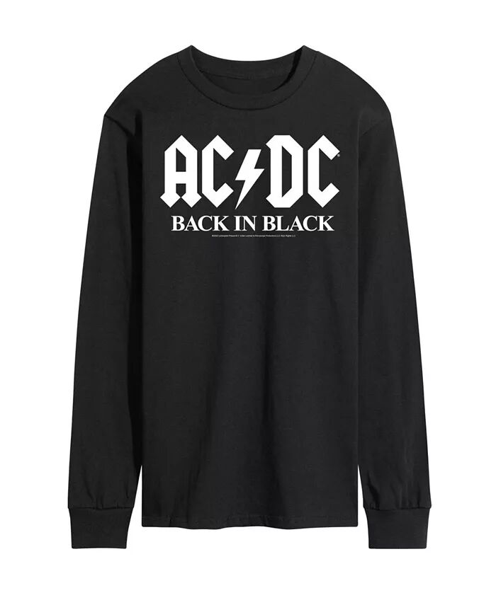 

Мужская футболка ACDC Back in Black с длинным рукавом AIRWAVES, черный