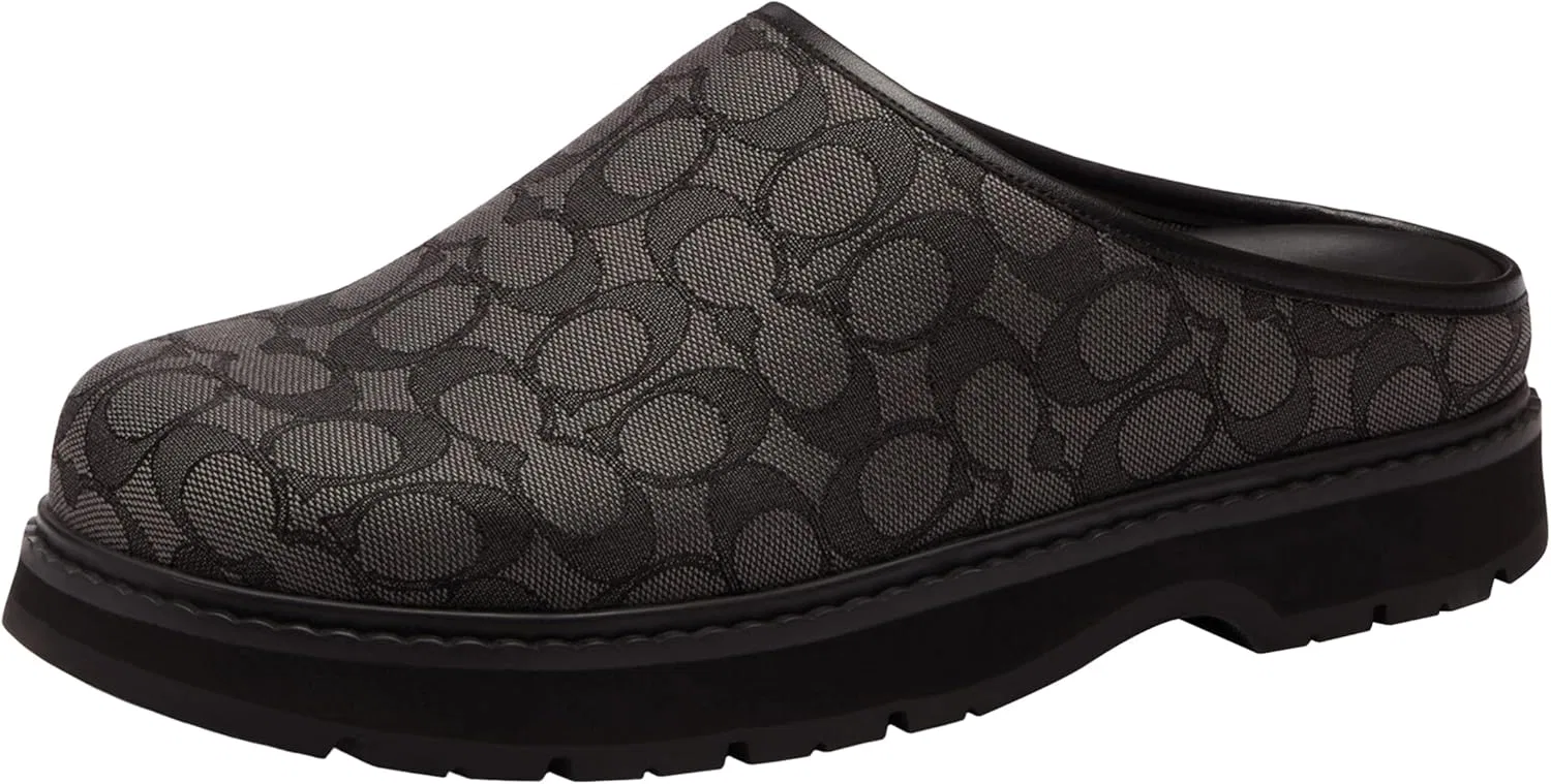 Мюли и клоги из замши Coach, Graphite/Black