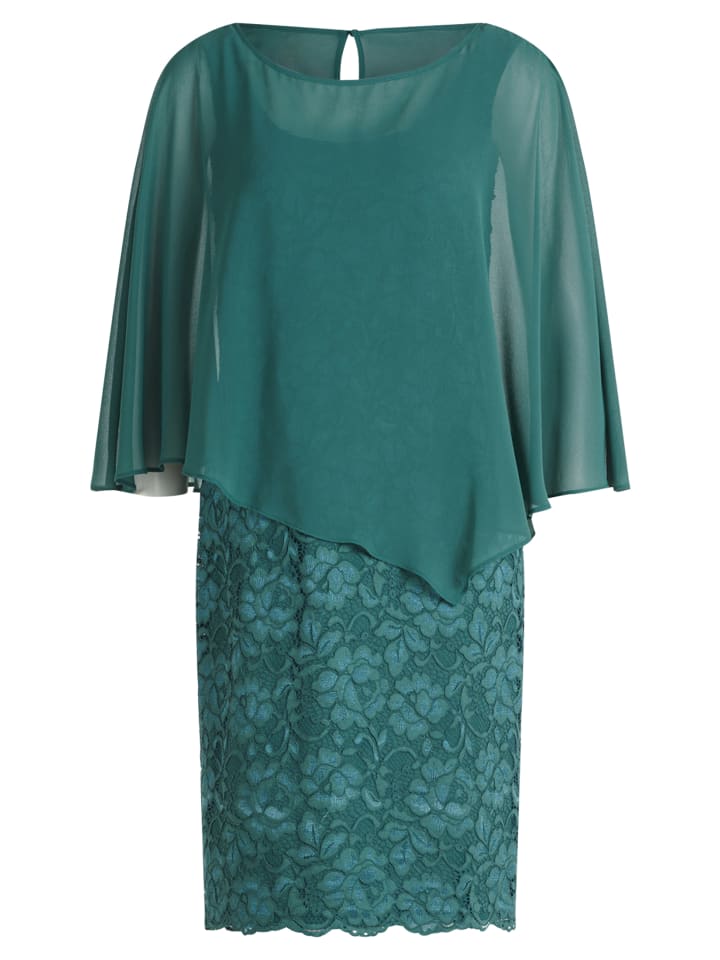 

Короткое платье Vera Mont Cocktailkleid mit Spitze, цвет Dark Emerald