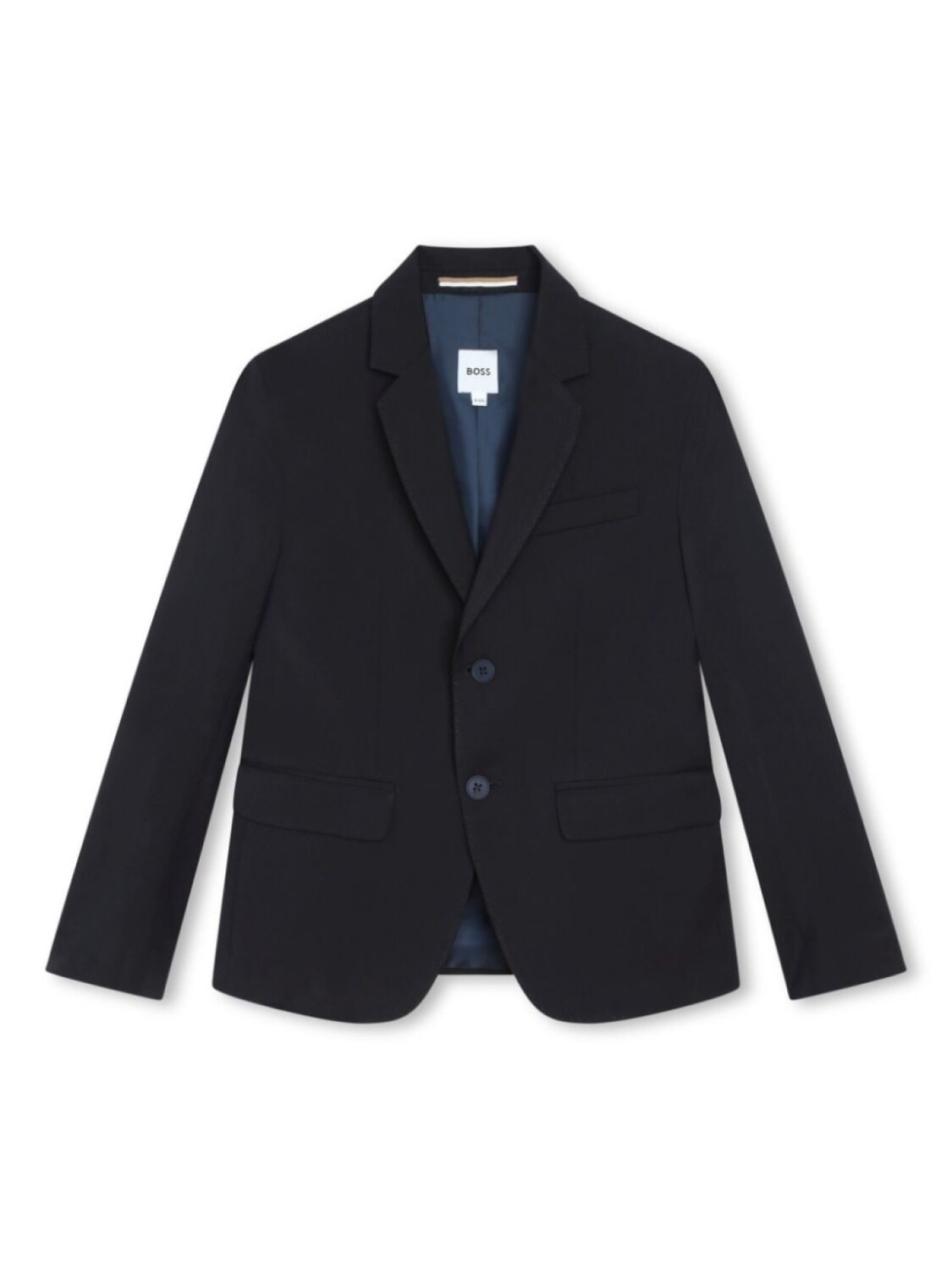 

BOSS Kidswear однобортный пиджак с заостренными лацканами, синий