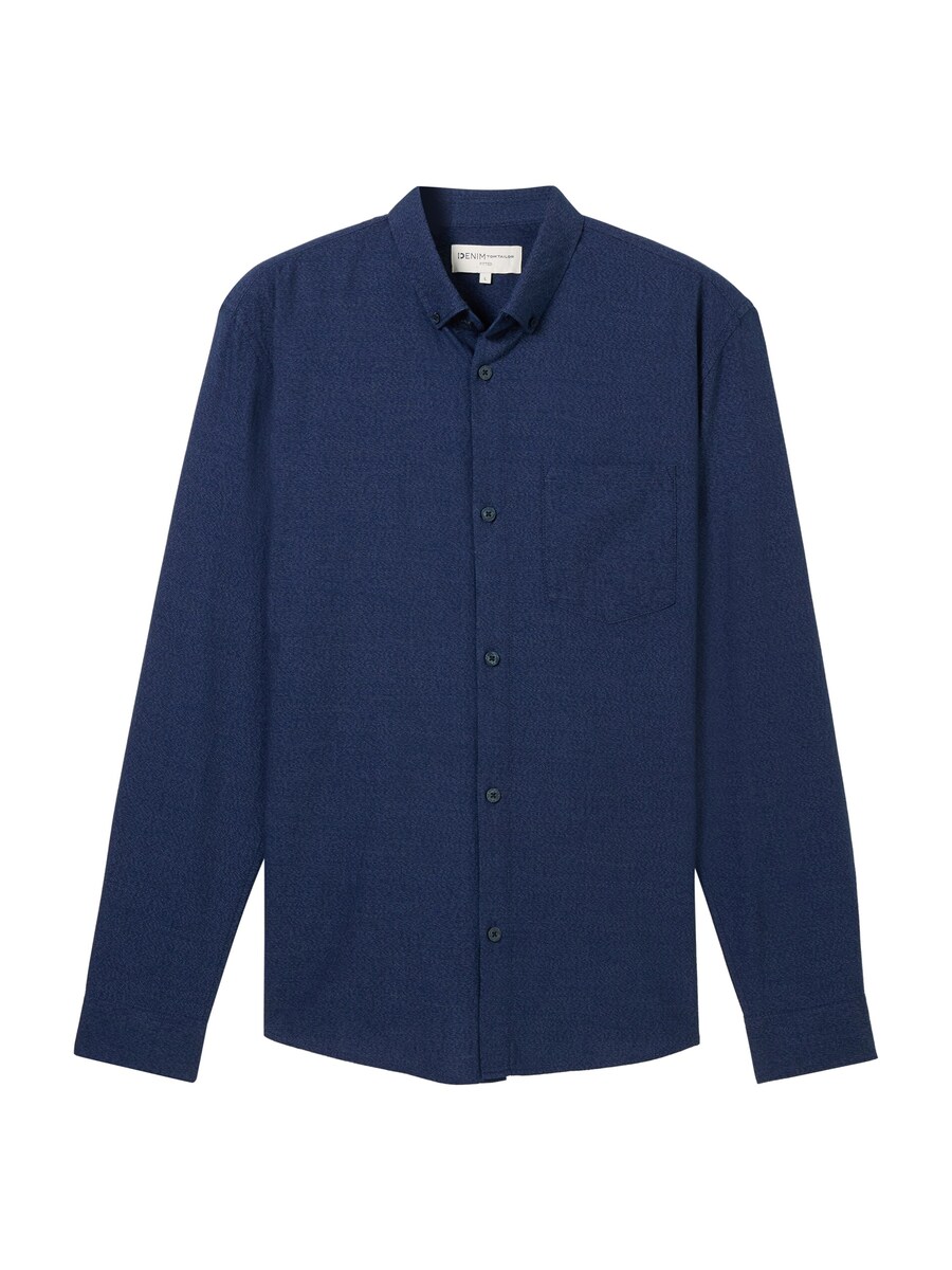 

Повседневная рубашка TOM TAILOR DENIM Regular fit Button Up Shirt, темно-синий
