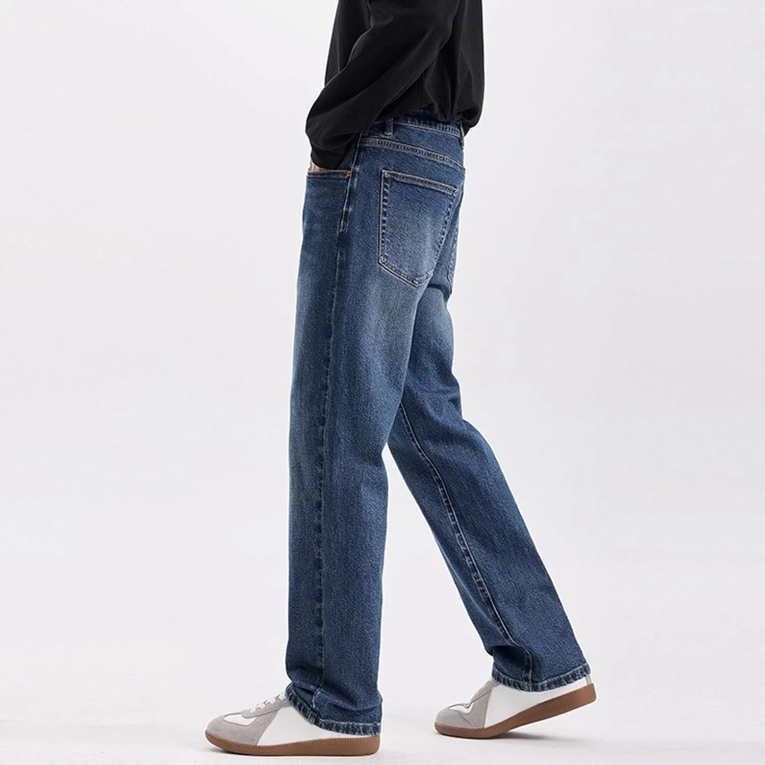 Джинсы прямого кроя, Mens Jeans, синий — фото 4