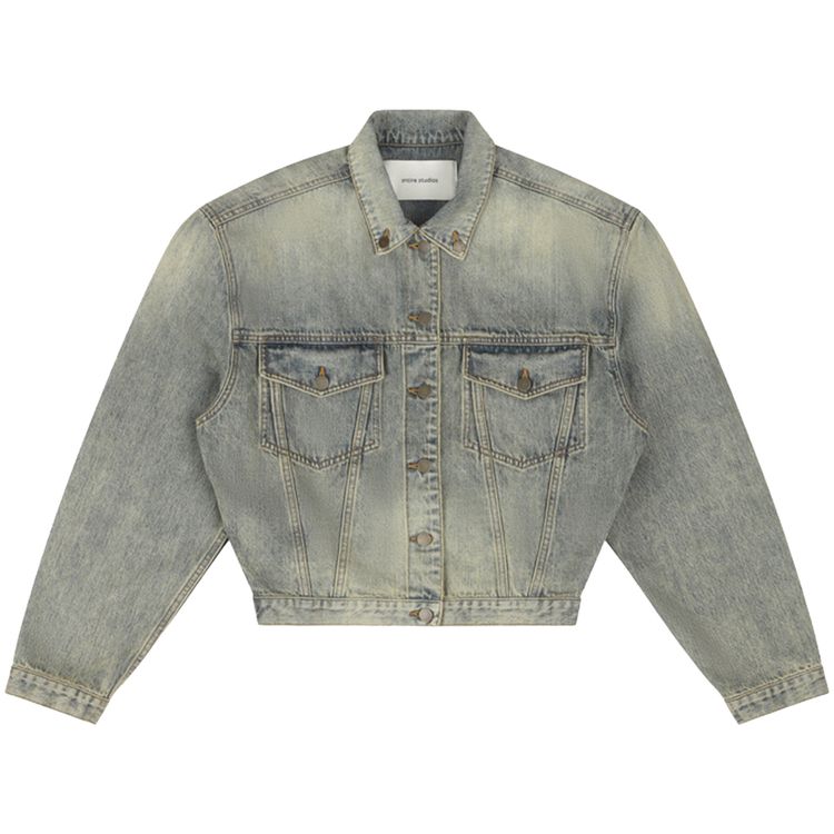 

Куртка Entire Studios Shrunken Denim Jacket 'Surface Wave', синий