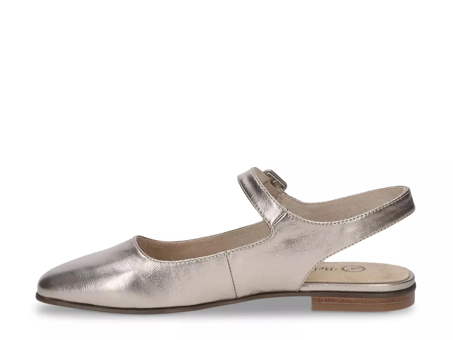 Туфли Bella Vita Andie Mary Jane Flat, кожа цвета шампанского, серебристого цвета — фото 3
