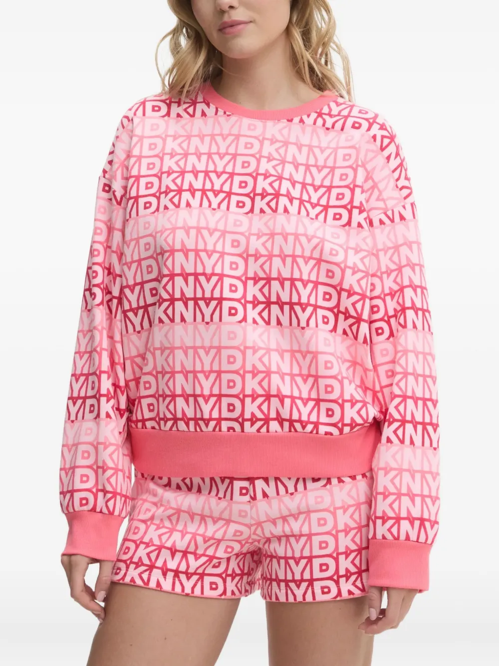 

Пижама с логотипом DKNY, розовый