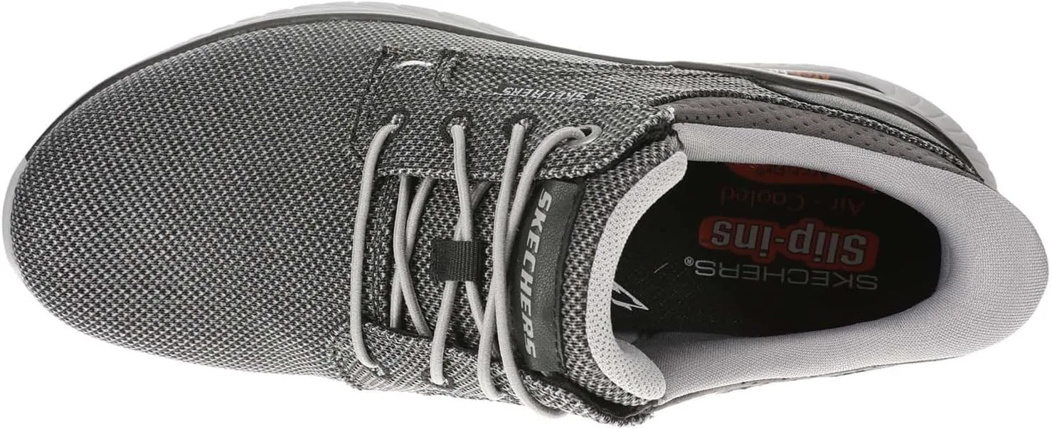 Мужские кроссовки Skechers USA Arch Fit Crosser - Ruger с гладким носком и шнуровкой-банджи, черный — фото 2