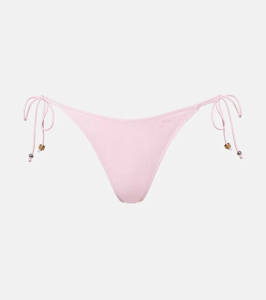 Трусики от бикини, расшитые бисером Jacquemus, розовый
