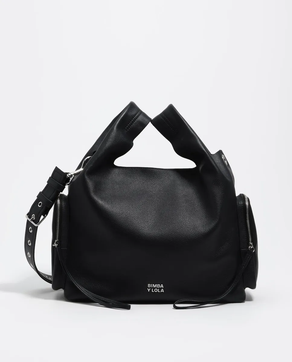 

Черная кожаная сумка через плечо Bimba y Lola