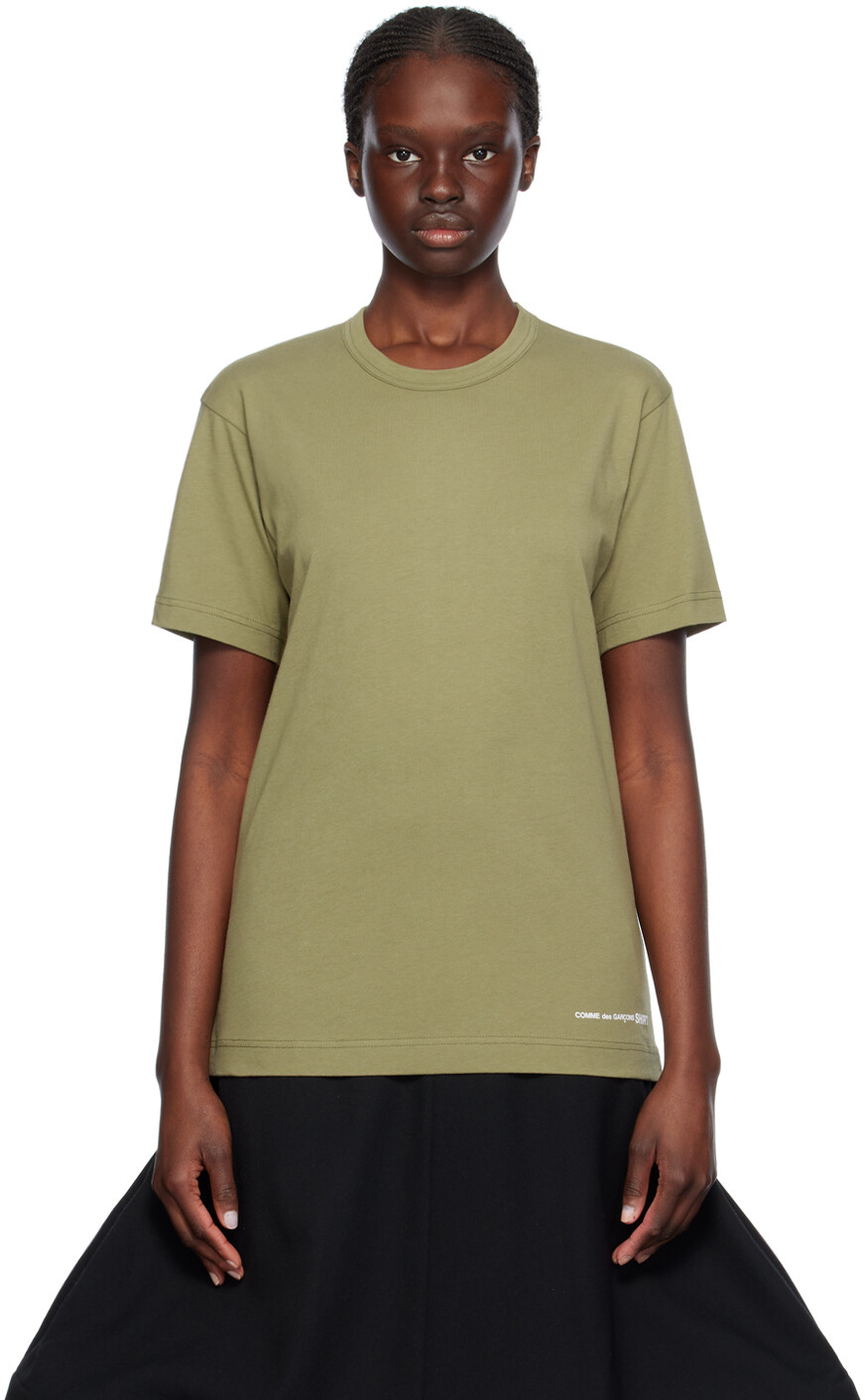 

Футболка цвета хаки с принтом Comme Des Garcons, цвет Khaki