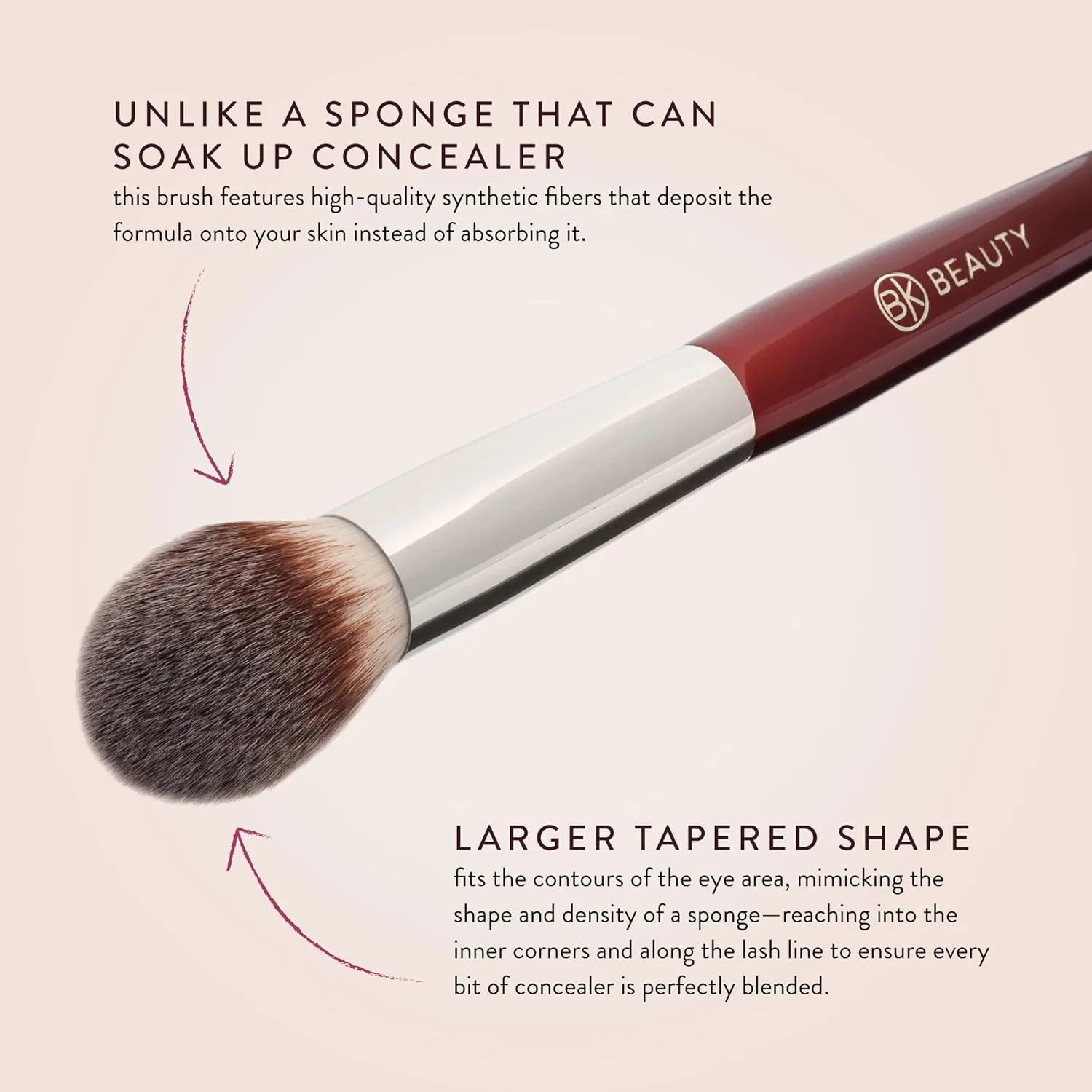 Кисть для консилера BK Beauty 110 Large Concealer Brush, 1 шт, красный — фото 4