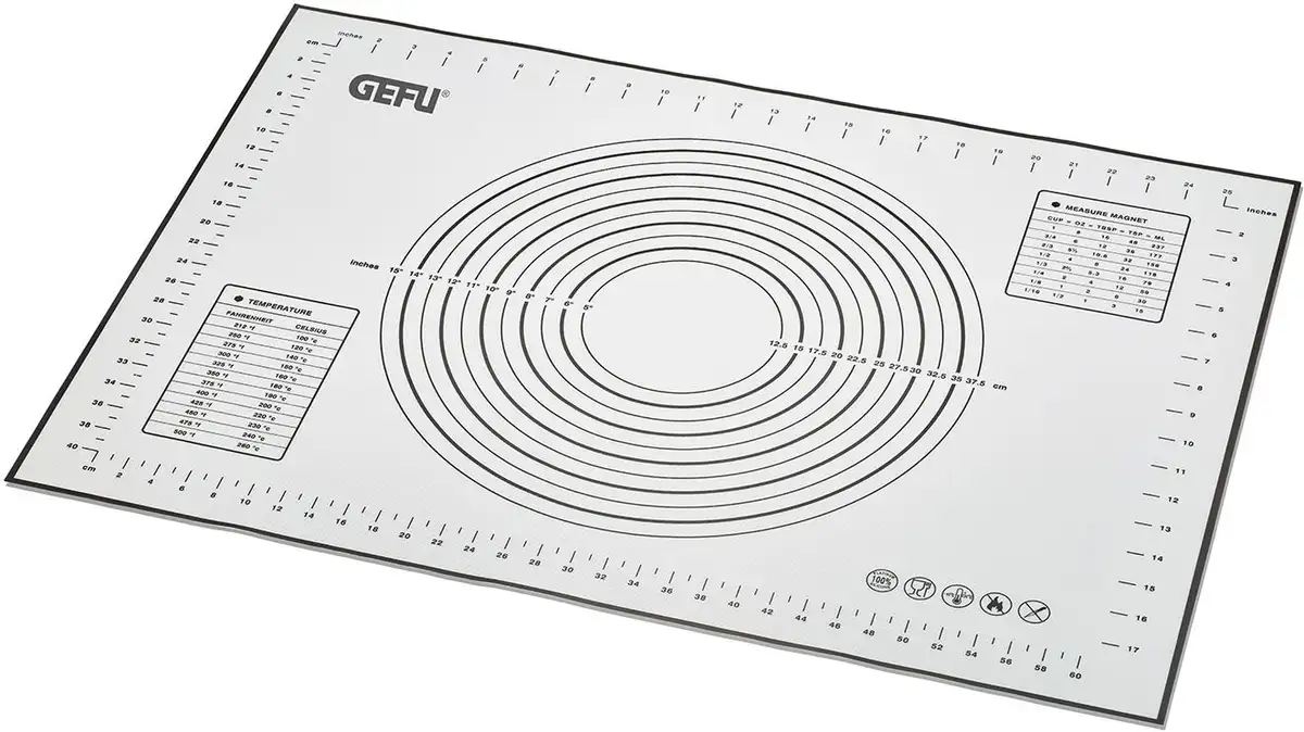 

Катящийся коврик GEFU "PAD", (1 шт.), специальное силиконовое покрытие с антипригарным эффектом 70х50 см, белый/черный