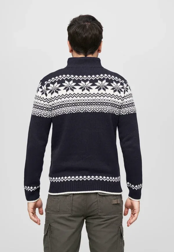 Свитер Troyer norweger jumper Brandit, тёмно-синий — фото 3