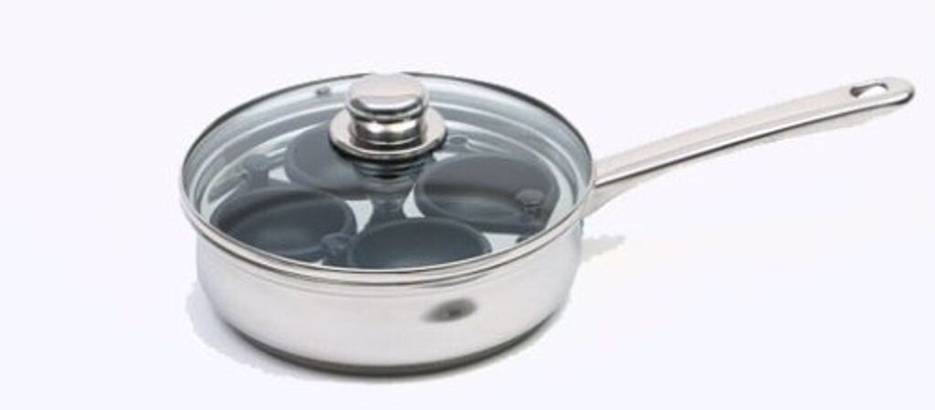 

KC BLUE KitchenCraft 4 противня для яиц в подарочной упаковке, с антипригарным покрытием и для индукционной индукции, нержавеющая сталь, 20,5 см Kitchen Craft, серебро