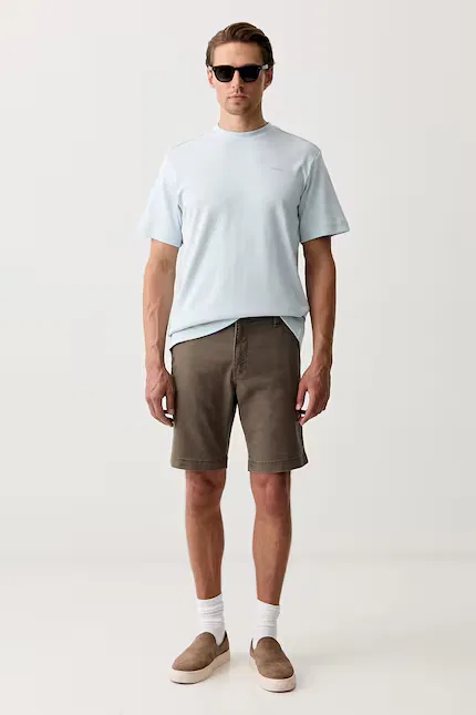 Шорты хлопково-льняные chino Levi's, коричневый — фото 2